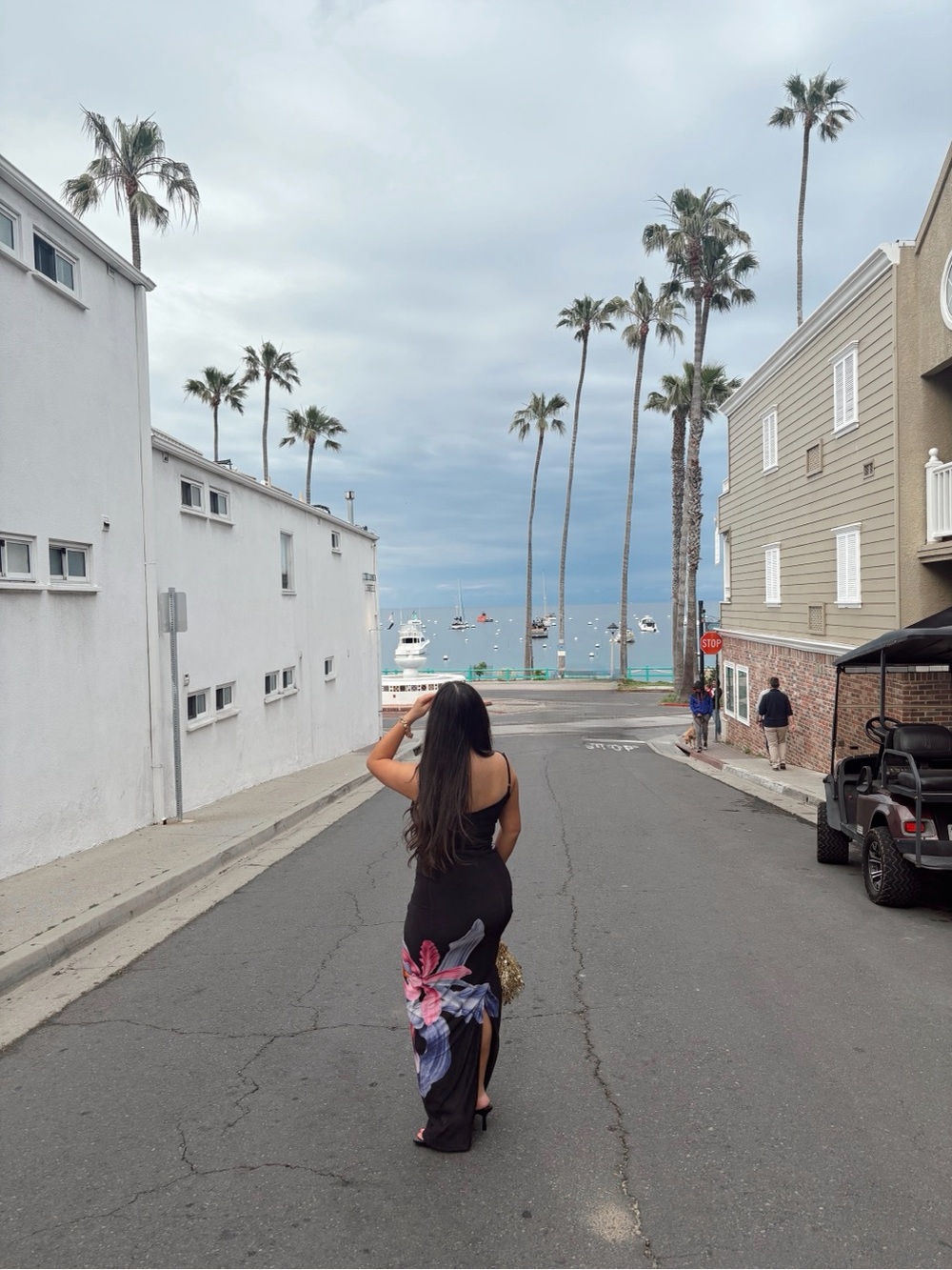 Peppermayo Black Maxi Dress with Pink & Purple Floral Print